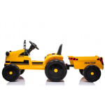Elektrický traktor s vlečkou na diaľkové ovládanie 2,4G žltá 